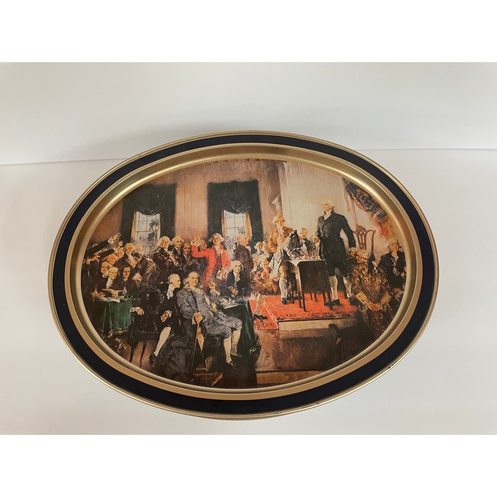 1987 Sunshine Biscuits Limited Edition Tin Signing of Constitution Americana‎
